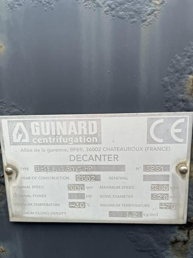 Used Centrifuge, Decanter, Andritz, D5LL, 316 Stainless Steel #S738280