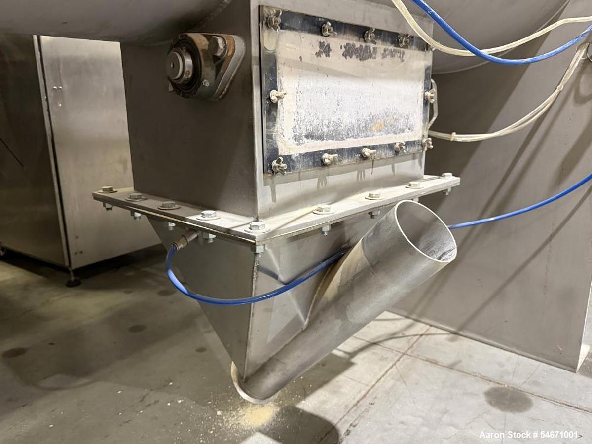 Used Mixer, Ribbon, 35 CF, Stainless Steel, Paul O. Abbe, Model RB-35, 20 HP, Double Spiral, #5992010