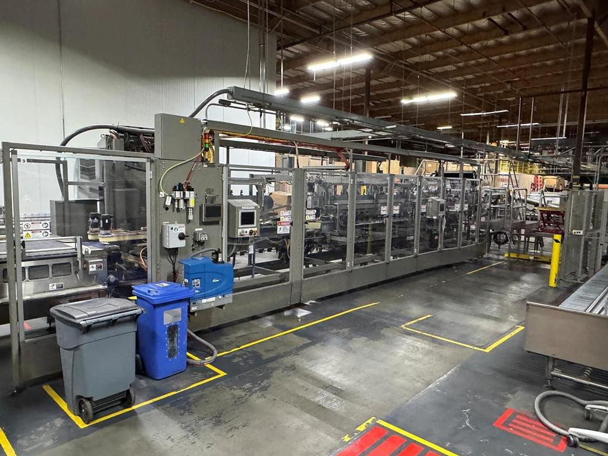 Used Bottling Line, 400 BPM, US Bottlers Filler, Krones Labelers, Fuji Intersleeve, Kisters Packer, #5991610
