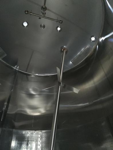 Used Tank, 6,000 Gallon, Stainless Steel, Agitated, Dish Bottom, Jacketed #4445060