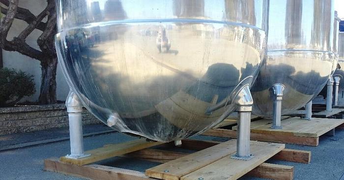 Used Kettle, 750 Gallon, S/St, Jkt, Dbl Agit, Groen, Scraper