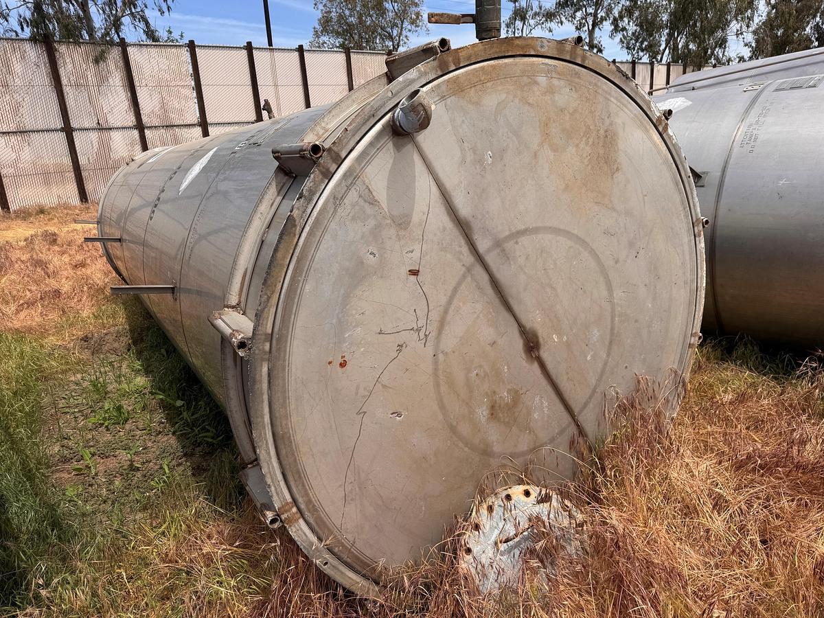 Used Tank, 4,200 Gallon, Stainless Steel, 6' Dia x 20' H, Valley Foundry, UL rated, #5991324