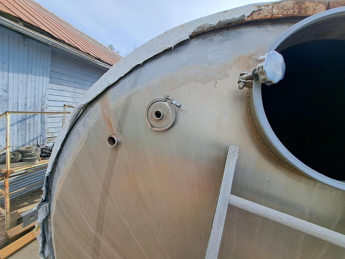 Used Tank, 10,000 Gallon, 316 Stainless Steel, 10' X 17'6" , Sloped Bottom, #5991369