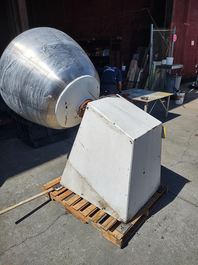Used Coating Pan, 48" Diameter, Stainless Steel, Baffles, #5991573