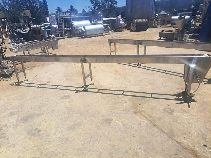 Used Conveyor, Trans Automation Technologies, 8" x 15', Stainless Steel Frame #5512921