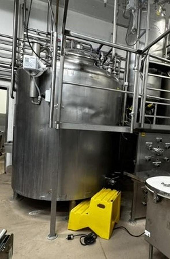 Used Tank, 1,000 Gallon, Jacketed, Stainless Steel, #5991894