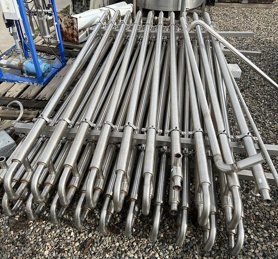 Used Stainless steel 40-Pass Tube-in-Tube Heat Exchanger