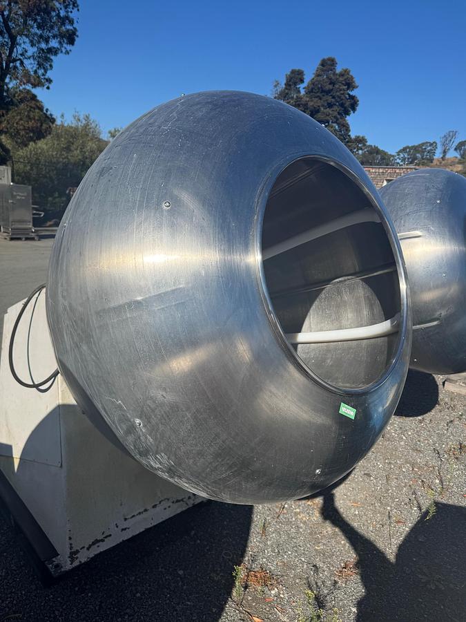 Used Coating Pan, 48" Diameter, Stainless Steel,  Baffles, (4) Available, #5991573