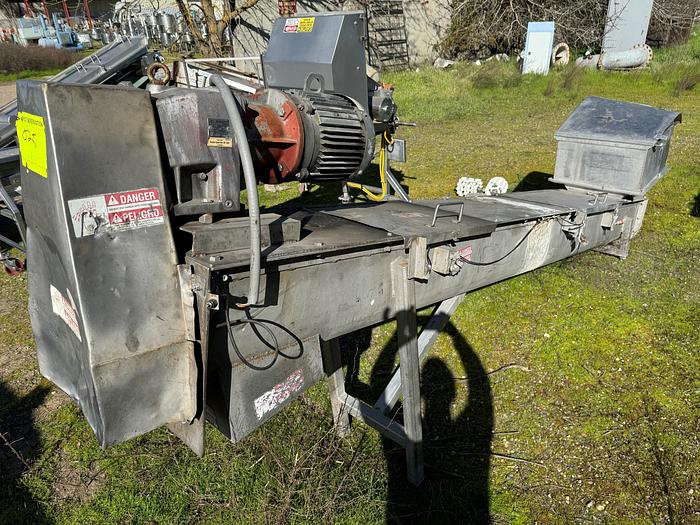 Used Conveyor, Screw, 12" Diameter X 12' Long, Stainless Steel, Inclined #S745475