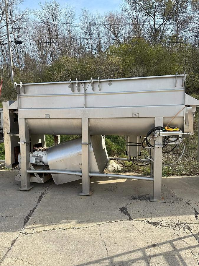 Used Ribbon Blender, 10,000 lb, Rietz RS-33-K5412, Stainless Steel, Dual Discharge, 50 HP, #5991551