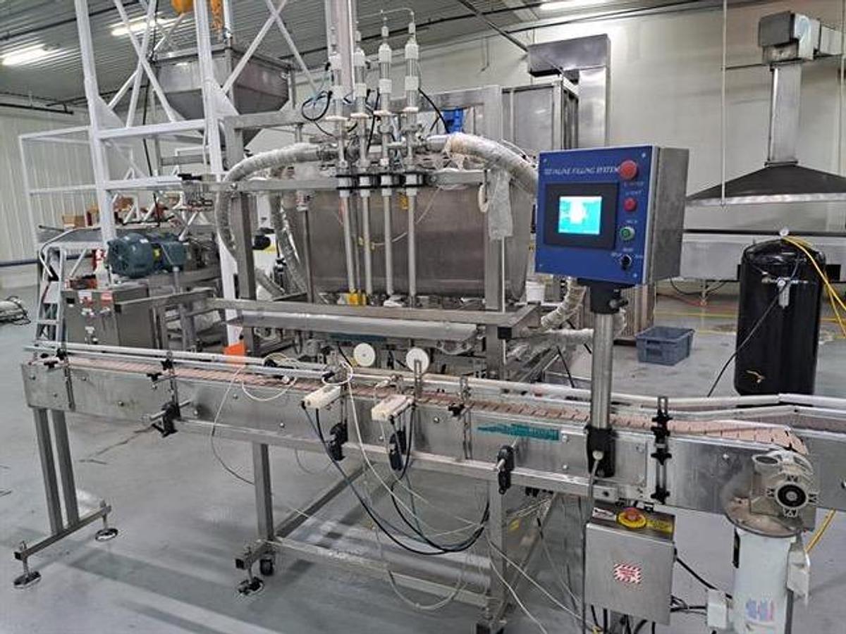 Used Jar Filling & Capping Line, Inline Filling Systems, Piston Filler, Capper & Cap Feeder, #5991602
