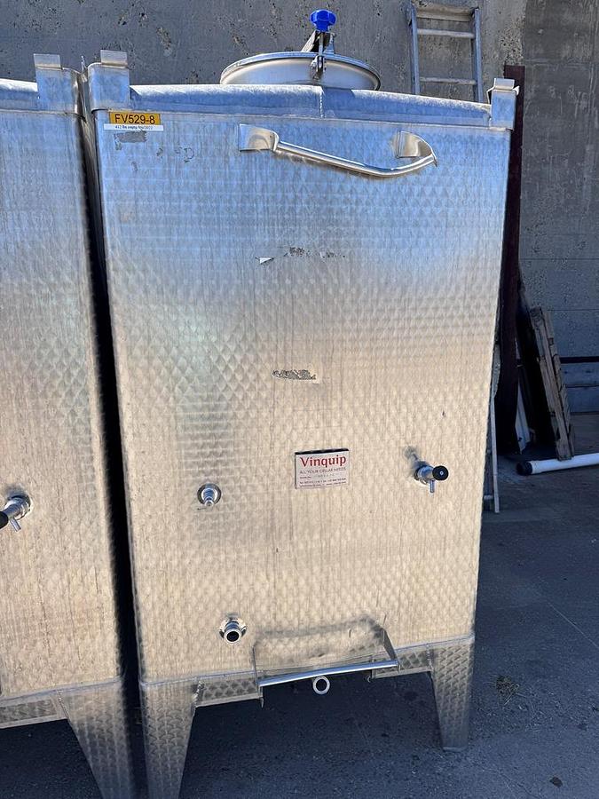 Used Tank, 529 Gallon, Stainless Steel Tote Tank, 48" x 48" Qty. - 4, #5991808