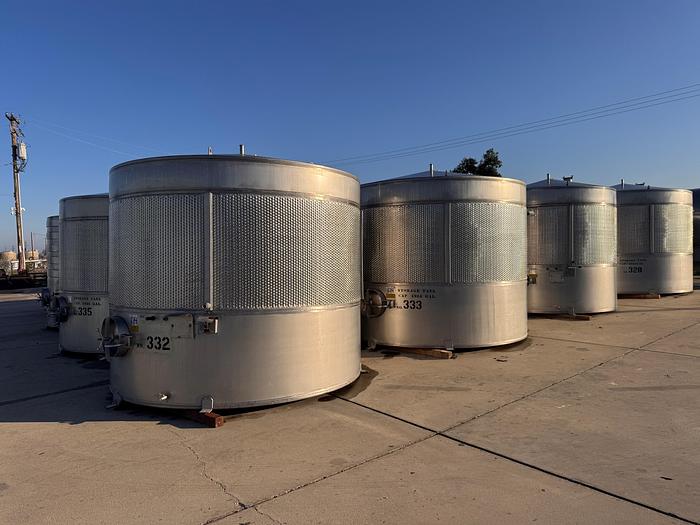 Used 5,000 Gallon, Stainless Steel, Dimple Jacketed, Sloped Bottom, Stand Mounted #5991278