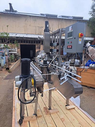 Used Capper, Inline, Chuck Screw Capper, Automatic, Cap Feeder #C745456