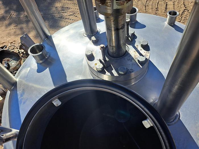 Used Tank, 500 Gallon, Stainless Steel, Jacket, Agitated, Crepaco #5991236
