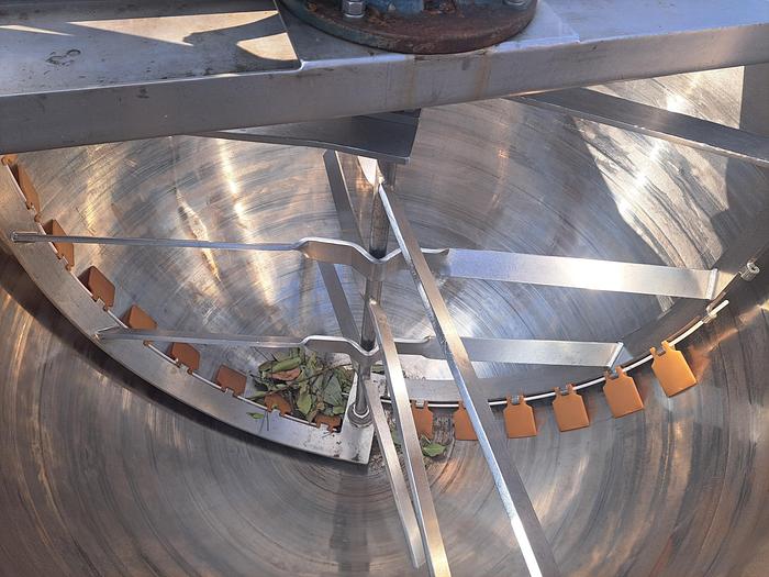 Used Kettle, 500-Gallon, Stainless Steel, Dbl Motion, Agitated, Lee #5991292