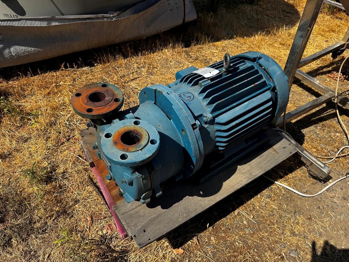 Used Pump, Liquid Ring Vacuum, 15 HP, 150 CFM, SIHI, LEMR 250, #5991502