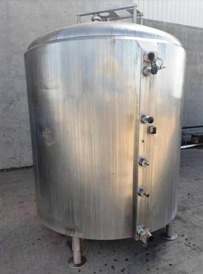 Used Tank, 1,000 Gallon, Jacketed, Stainless Steel, #5991894