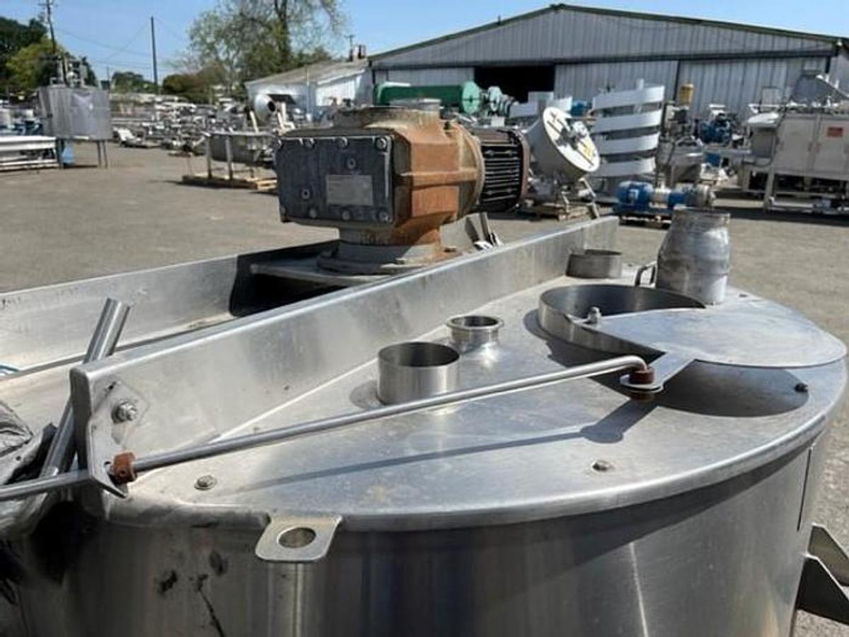 Used Tank, 1,600 Gallon, Stainless Steel, Jacketed, Scrape Surface Agitation, Mueller,#5991920