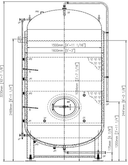 Used Tank, 930 Gallons, S/st, DT/DB, Ripley, 30 BBL Brite Tank #C745093