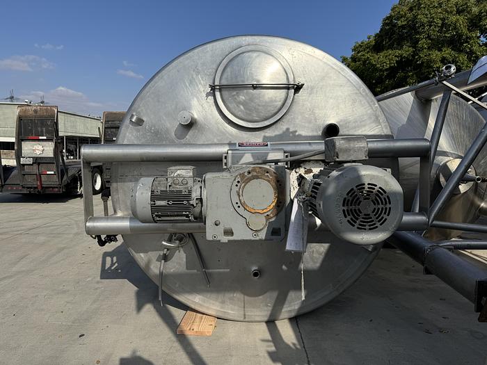 Used Tank, 1,700 Gallon Stainless, Jacketed, Dbl Agitation, #5990995