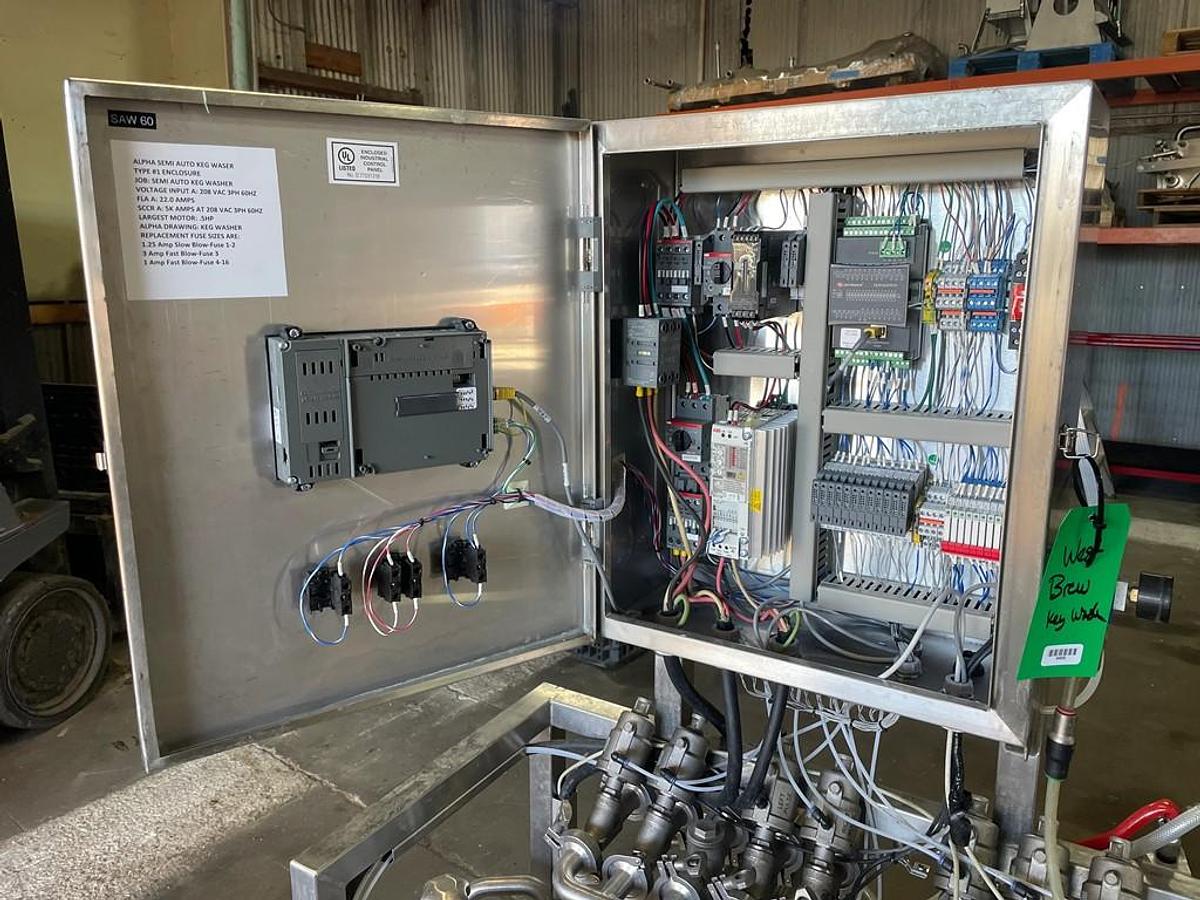 Used Washer, Keg, Alpha Brew Ops, Keg Washer, Semi Automatic, PLC Controlled, #5991898