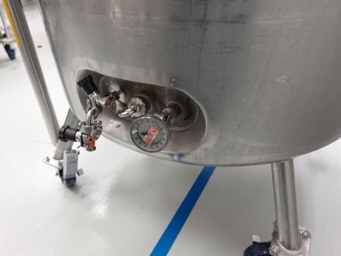 Used Reactor, 130 Gallon (500 Liters), 316L S/St, Jacketed, 45 PSI Internal, Agitated #S745435