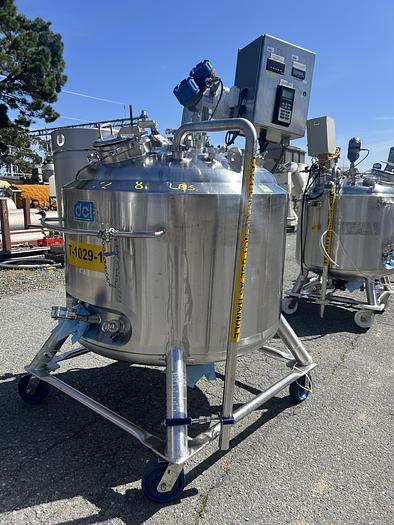 Used Reactor, 25 Gallon (400 Liters), 316L Stainless Steel, Jackted, Agitated #S745440