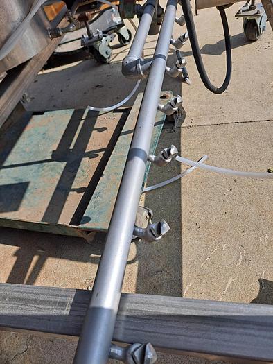 Used Seasoning Drum, 24" x 84", Stainless Steel, Dry and Liquid Application #S745483