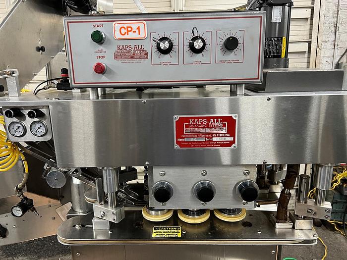 Used Capper, Inline, 6-Spindle, Kaps-All Model A-2, Cap Sorter #S745194
