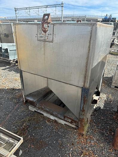 Used Bin, 40 CF, S/st, 50" X 42", Cone, Flo Bin, #S736853