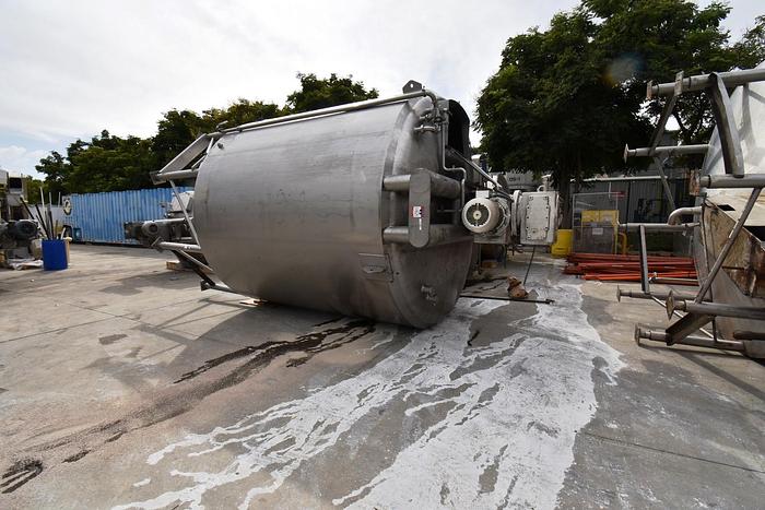 Used Tank, 6,000 Gallon, 316 Stainless Steel, Jacket, Double Agitation, #5991013