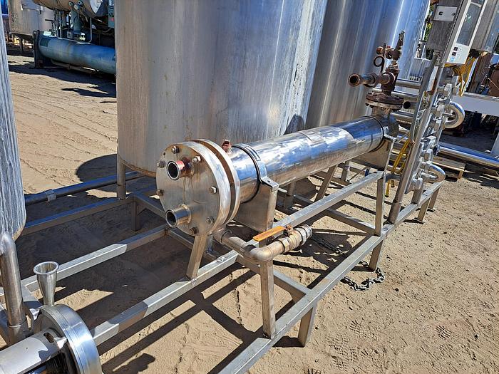 Used CIP System, 3-Tank, Stainless Steel, Pump, Heat Exchanger - #S745273