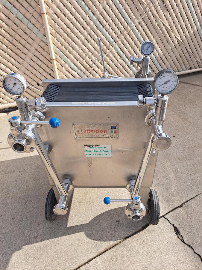 Used Filter Press, 400mm x 400mm (15.7" x 15.7"), Stainless Steel, Spadoni, Kappa, #5991567