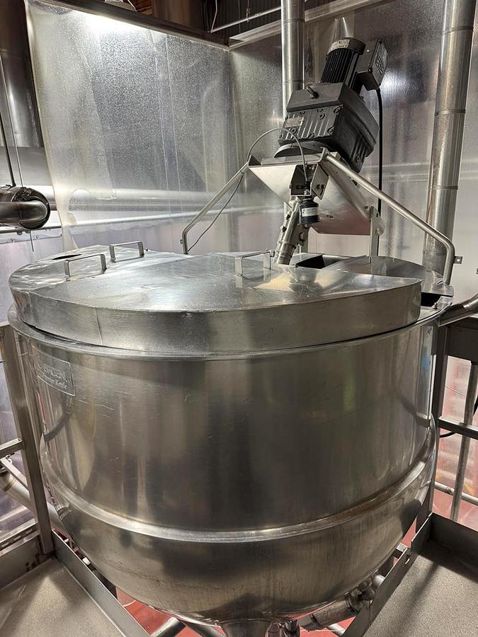 Used Kettle, 500 Gallon, Groen, Cook Mixer, Jacketed, Scrape Agitated, Stainless Steel, #5991713