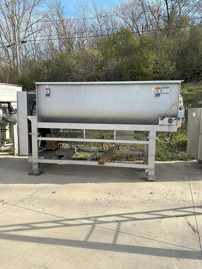 Used Mixer, Paddle, 7,500 Pound, Stainless Steel, Blentech DM-34138-IP, #5991548
