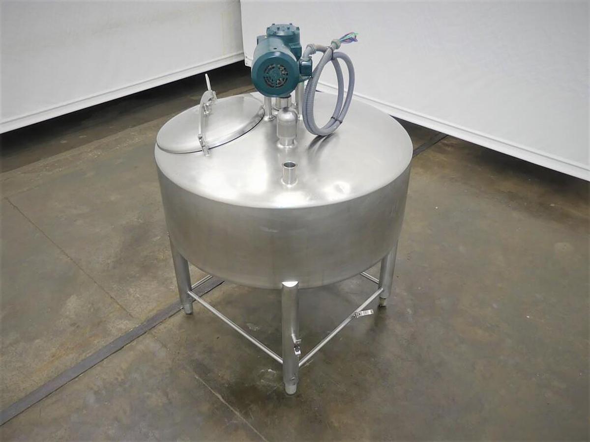 Used Tank, 200 Gallon, Stainless Steel, Agitated, Crepaco, Side & Bottom Sweep Agitation, #5991727