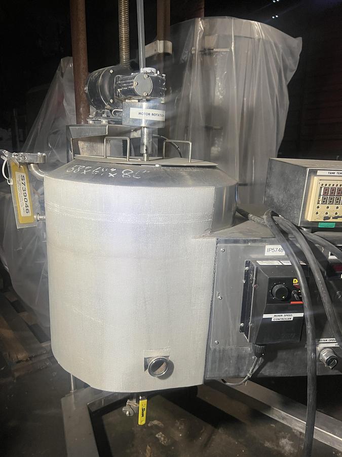 Used Tank, 10 Gallon, S/st, Jkt, Agit, 14" x 15", Electric Lift, #S739046