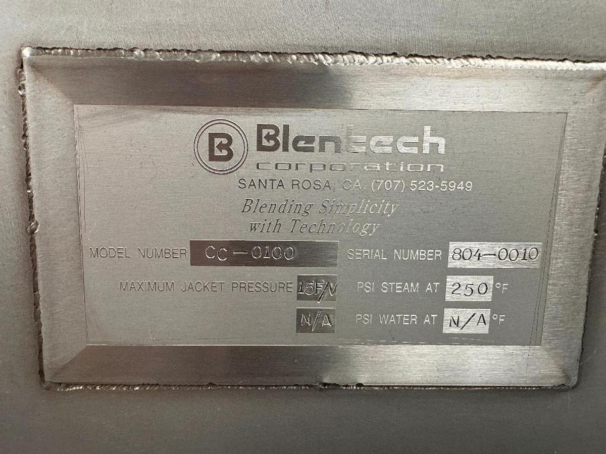 Used Cooker/Mixer, 100 Gallon, Blentech Model CC-0100, Jacketed, Twin-Screw, #5991904