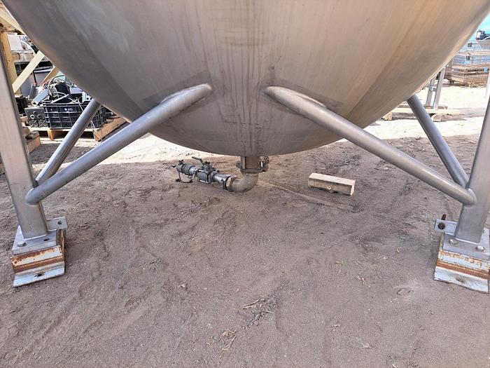 Used Tank, 2,000 Gallon, Stainless Steel, Agitated, DT/DB #S745019