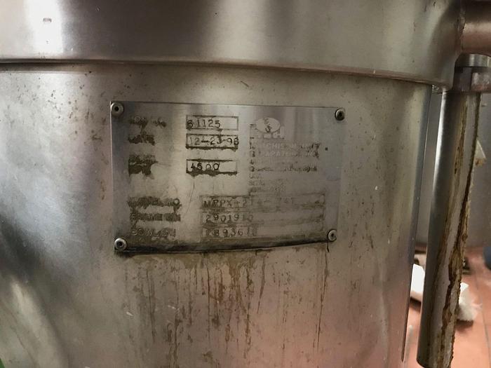 Used Separator, Hot milk, Alfa Laval Model MRPX-214-74T.