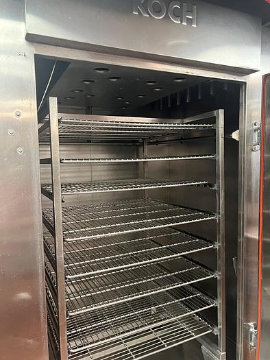 Used Koch Single Truck Smokehouse, Stainless Steel, With Cart - #4675474