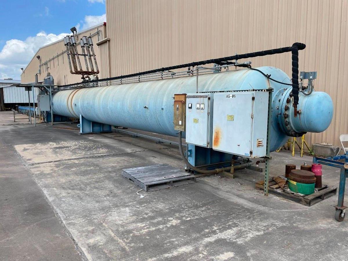 Used Autoclave, 60" x 54', Horizontal, 150 PSI, Mild Steel, Chain-Driven Rack, #