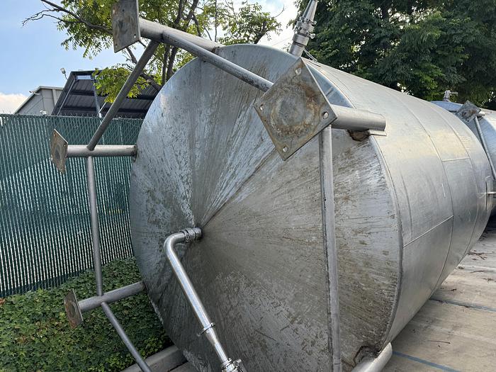 Used Tank, 6,500 Gallon, Stainless Steel, Dish Bottom, Legs, #5991000