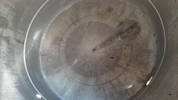 Used Tank, 5,000 Gallon, Stainless Steel, Agitated, 9’8" Diameter #S745310