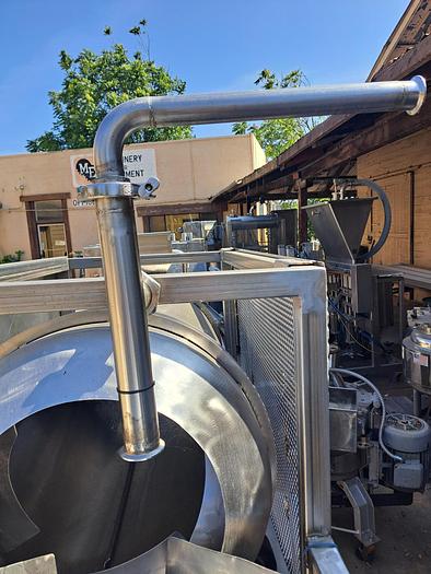 Used Seasoning Drum, 24" x 84", Stainless Steel, Dry and Liquid Application #S745483