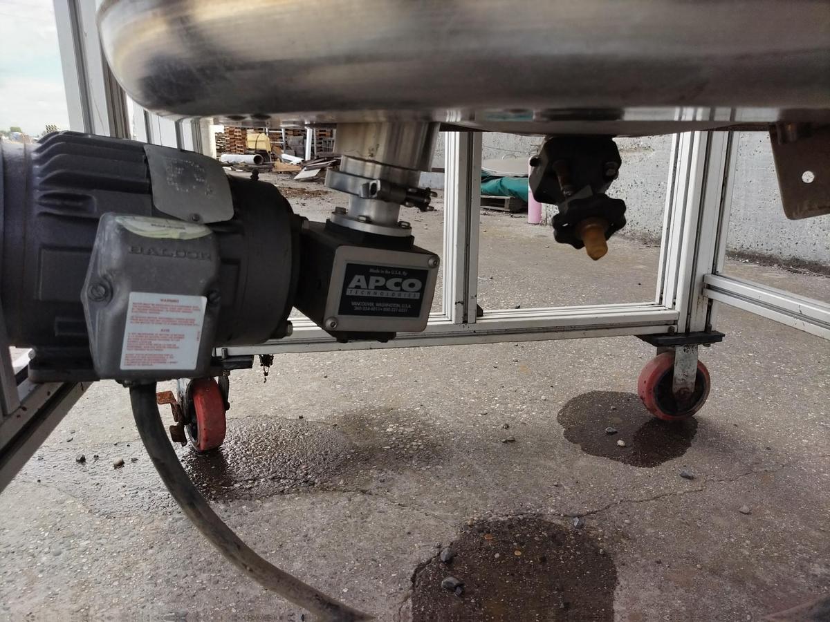 Used Tank, 100 Gallon, Precision Stainless, Jacketed, Agitated, Stainless Steel, #5991465