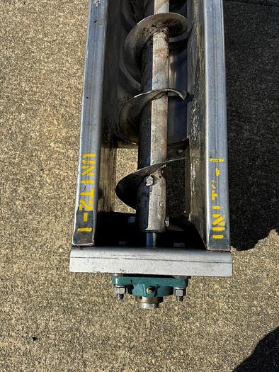Used Conveyor, Screw, 6" Diameter X 11' Long, Stainless Steel, 1 HP, #5991110