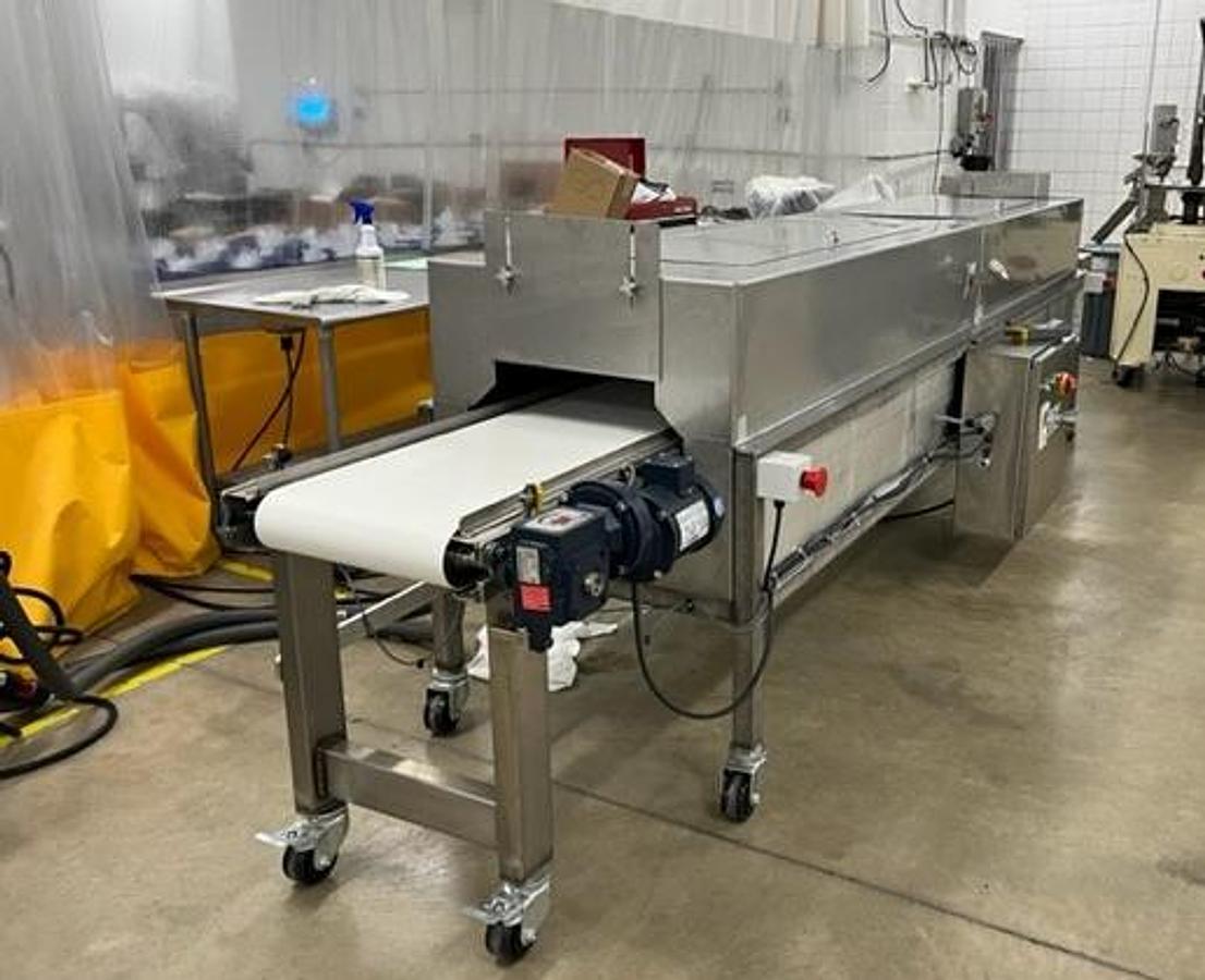 Used Cooling Tunnel, 12', Stainless Steel, Conveyorized, Monark Equipment, #5991763