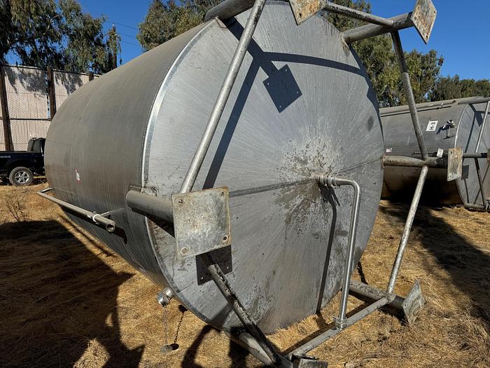 Used Tank, 6,000 Gallon, 316 Stainless Steel, Dish Bottom, Legs, #5991001